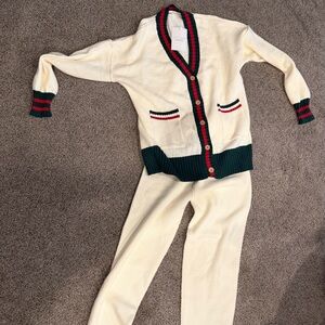 Stylish Cream Striped loungewear